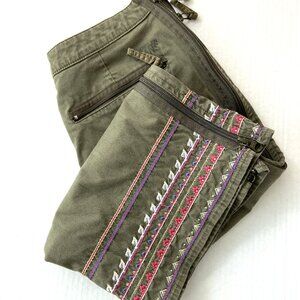 Vintage Calvin Klein Embroidered Skirt, Unique, Olive green